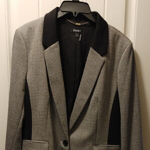 DKNY Gray and Black Blazer